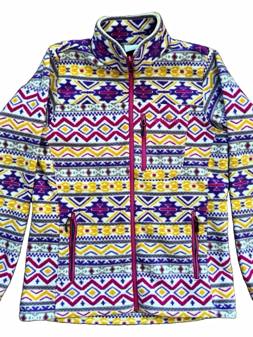 Women’s Columbia Multi-Color Patterned Fleece Jacket